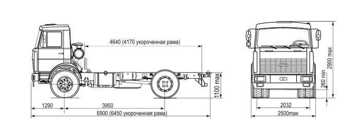 МАЗ 5337 схема шасси